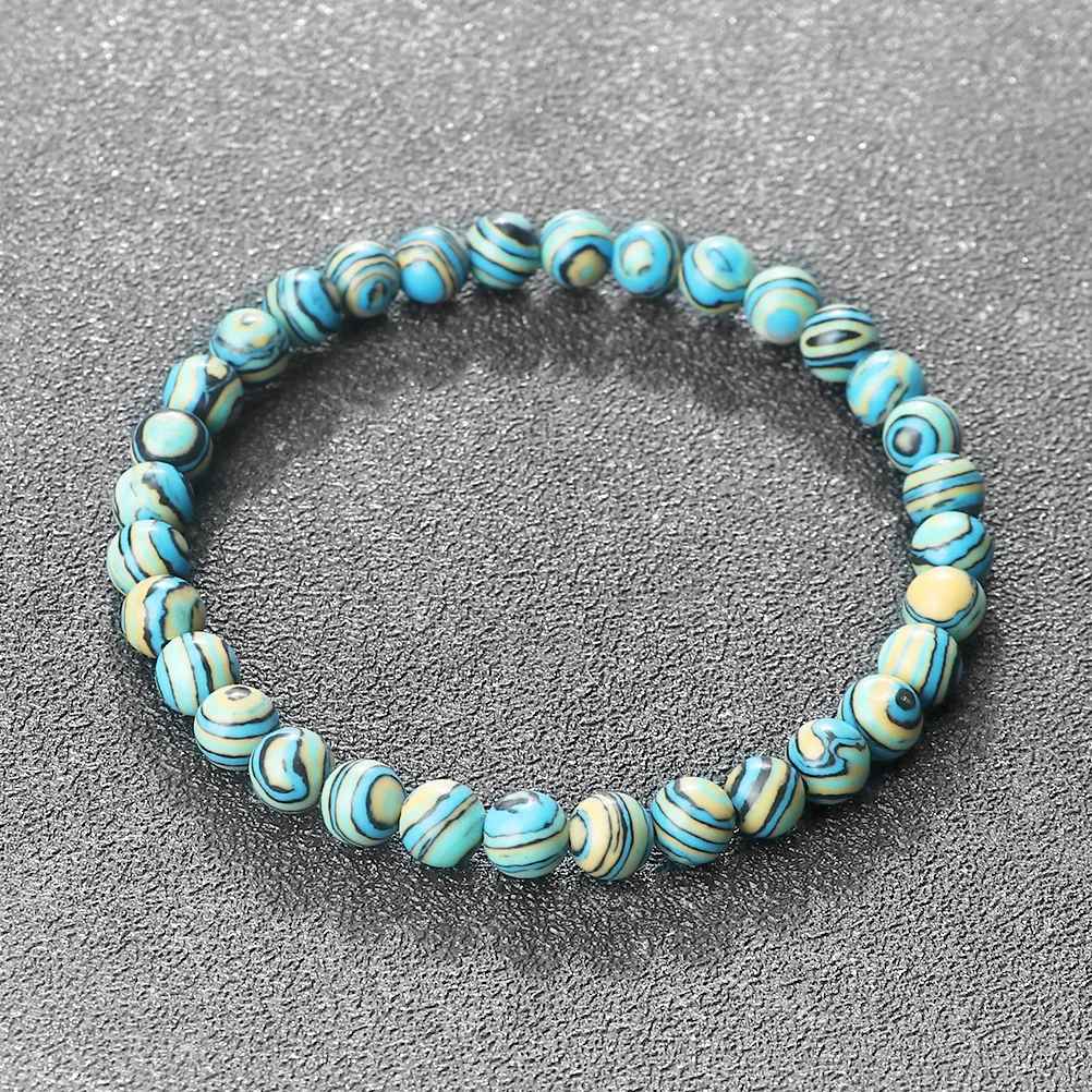 Majin - Blauer Malachit Naturstein Armbänder
