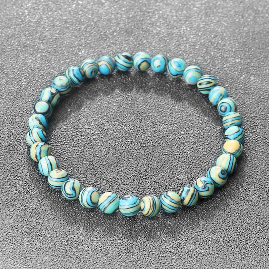 Majin - Blauer Malachit Naturstein Armbänder